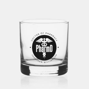 Vaso De Whiskey Pharm Médica de Farmacia Graduado Farmacéutico Far