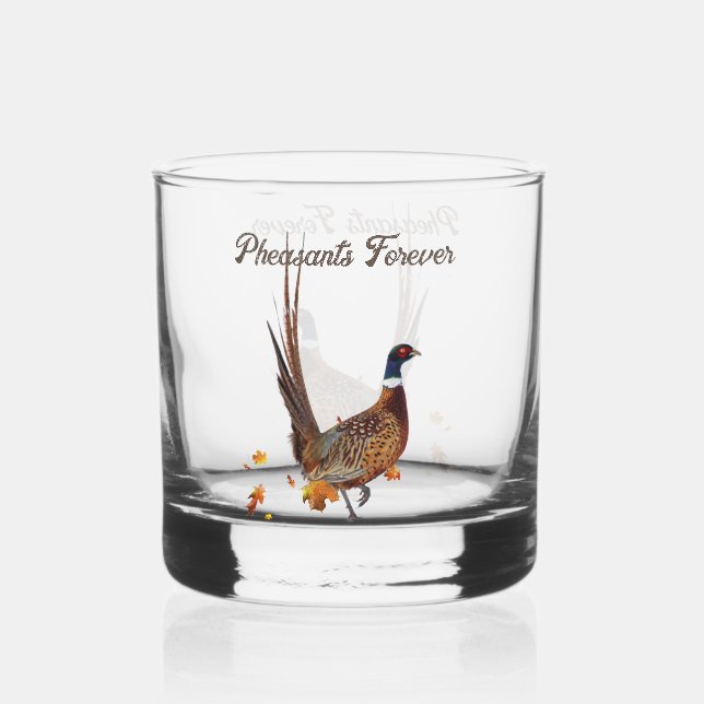 Vaso De Whiskey Pheasantes para siempre (Anverso)