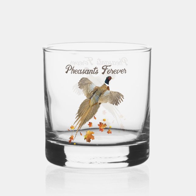 Vaso De Whiskey Pheasantes para siempre (Anverso)