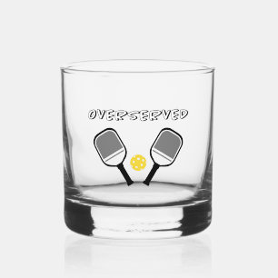 Vaso De Whiskey Pickleball Demasiado Servido Lindo Deporte Chiste 