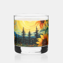 Vaso De Whiskey Pintura de girasoles de Van Gogh