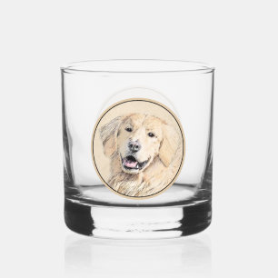 Vaso De Whiskey Pintura de Golden Retriever - Cute original Dog Ar