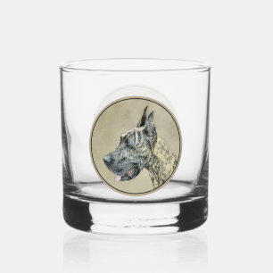 Vaso De Whiskey Pintura de gran dano (Brindle) - Arte original del