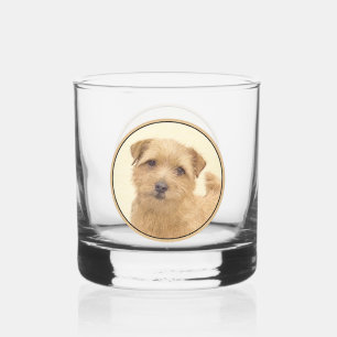 Vaso De Whiskey Pintura de Norfolk Terrier - Arte Perro Original