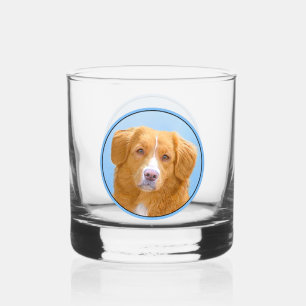 Vaso De Whiskey Pintura de perro Retriever de Tolling de Pato de N