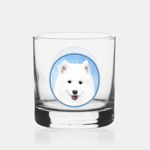 Vaso De Whiskey Pintura de pimienta de Samoyed - Arte Perro Origin