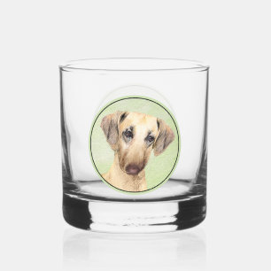 Vaso De Whiskey Pintura de Sloughis - Arte Original de Perro Lindo