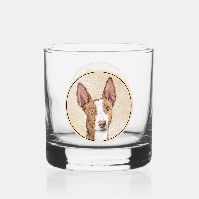Vaso De Whiskey Pintura enredadera ibicenca - Arte de perro origin (Anverso)