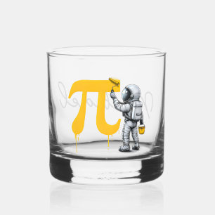 Vaso De Whiskey Pintura personalizada de astronauta símbolo Pi día