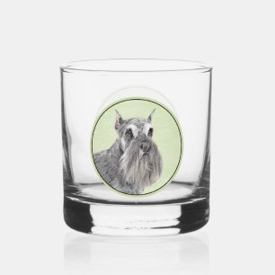 Vaso De Whiskey Pintura Schnauzer (gigante, estándar) - Arte de pe