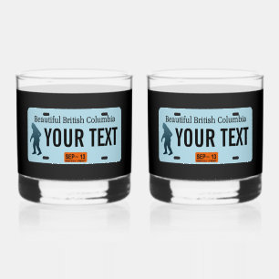 Vaso De Whiskey Placa de licencia Sasquatch de Columbia Británica