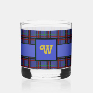 Vaso De Whiskey Plaid de tonos joya