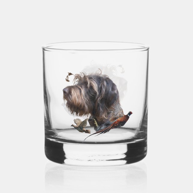 Vaso De Whiskey Pointer de pelo duro alemán (Anverso)
