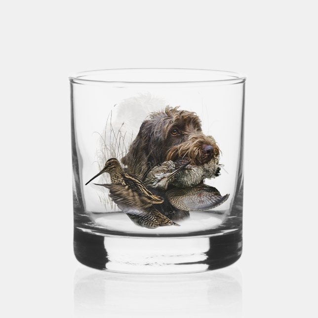Vaso De Whiskey Pointer de pelo duro alemán (Anverso)