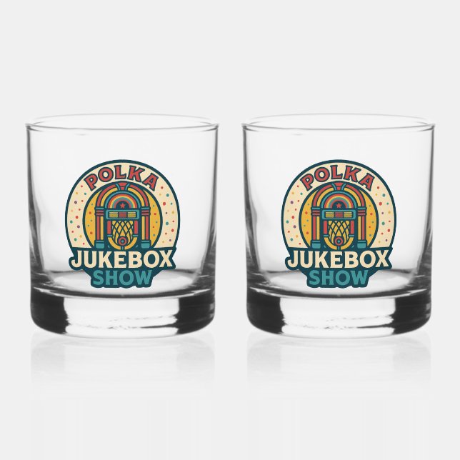 Vaso De Whiskey Polka Jukebox Logo Drinkware Set (Anverso)