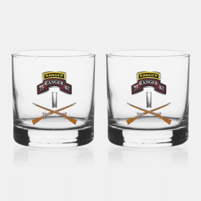 Vaso De Whiskey Primer Teniente 1LT del 75º Regimiento Ranger (Anverso)