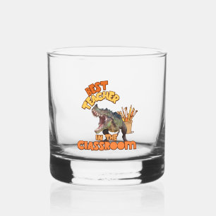 Vaso De Whiskey Profesor de Arte de Dinosaurio Divertido Aula Crea