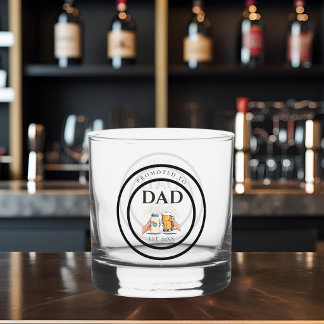 Vaso De Whiskey Promoted to Dad Est 2026 Whiskey Glass Gift