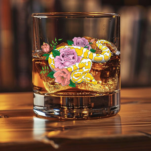 Vaso De Whiskey Python albino blanco amarillo