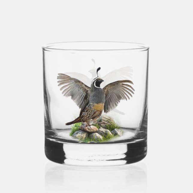 Vaso De Whiskey Quail (Anverso)