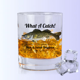 Vaso De Whiskey Qué Boda de Walleye de pesca de captura da favor