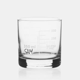 Vaso De Whiskey Química de vidrio personalizada de Science Lab Bea