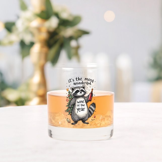 Vaso De Whiskey Raccoon del Año el vino más maravilloso (Insitu (Boda))