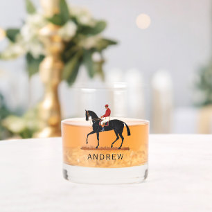 Vaso De Whiskey Race Horse Derby Jockey Vintage Style