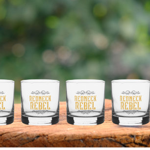 Vaso De Whiskey Rebelde de Redneck