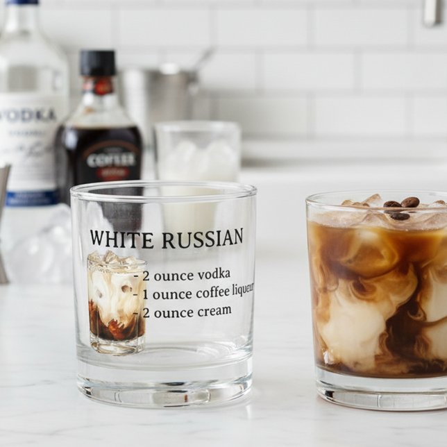Vaso De Whiskey Receta de Cóctel de Vodka White Russian (Subido por el creador)