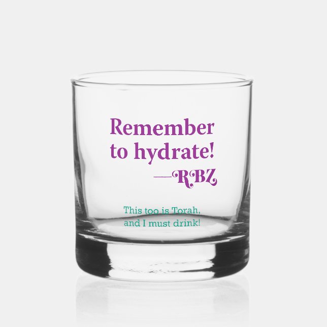 Vaso De Whiskey Recuerda hidratarte (Anverso)