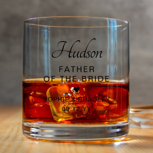 Vaso De Whiskey Regalo de boda personalizado para el padre de la n