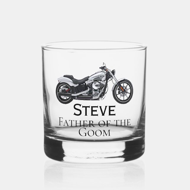 Vaso De Whiskey Regalo Groomsman para motociclistas (Anverso)