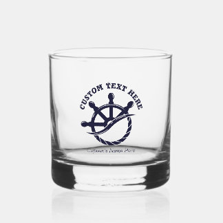Vaso De Whiskey Regalo náutico personalizado para capitán de barco