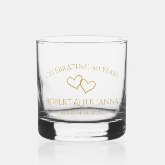 Vaso De Whiskey Regalo personalizado elegante moderno 50 aniversar