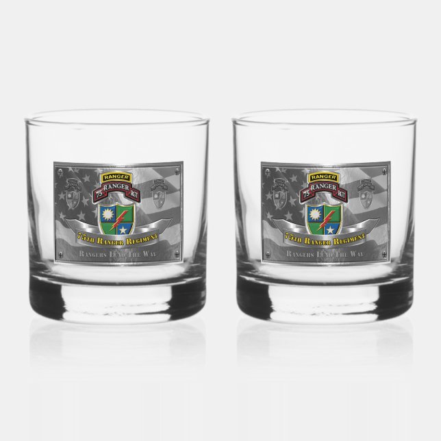 Vaso De Whiskey Regimiento Ranger 75  (Anverso)