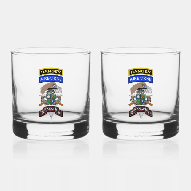 Vaso De Whiskey Regimiento Ranger 75 (Anverso)
