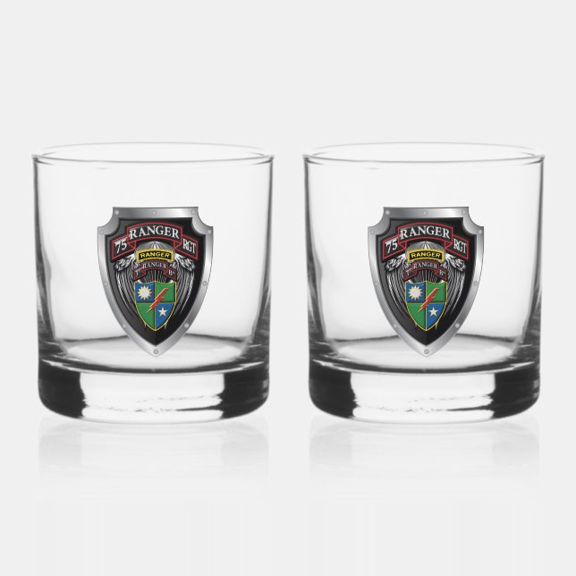 Vaso De Whiskey Regimiento Ranger 75 3er BAT (Anverso)