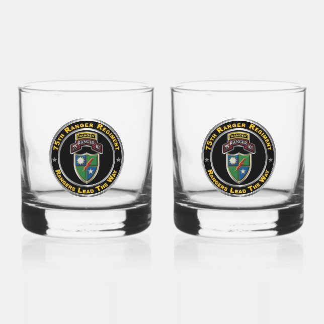 Vaso De Whiskey Regimiento Ranger número 75 (Anverso)