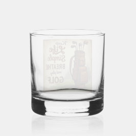 Vaso De Whiskey Respirar Y Jugar Golf