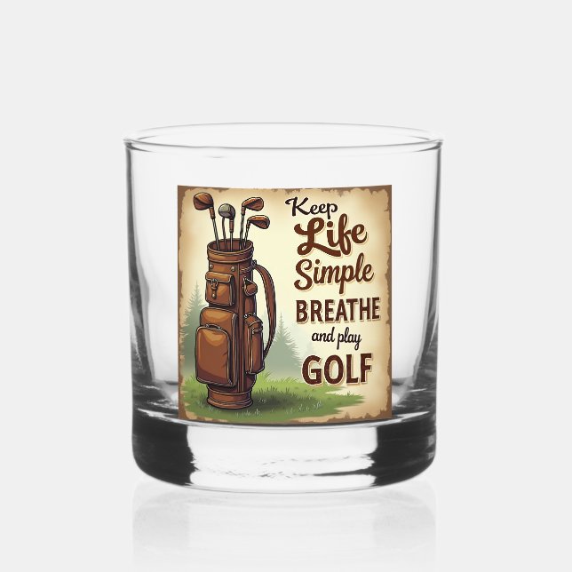 Vaso De Whiskey Respirar Y Jugar Golf (Reverso )