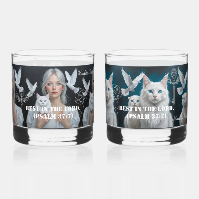 Vaso De Whiskey Rest in the Lord. (Psalm 37:7) (Anverso)