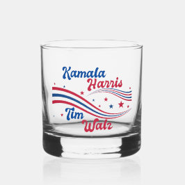 Vaso De Whiskey Retro Kamala Harris Tim Walz elecciones puntuales