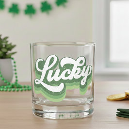 Vaso De Whiskey Retro Lucky Guay St Patrick's Day