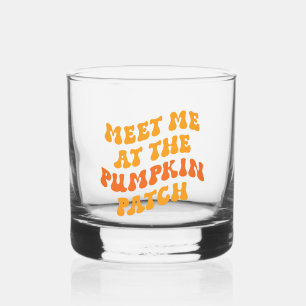 Vaso De Whiskey Reúnete conmigo en el parche de calabaza