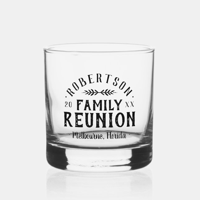Vaso De Whiskey Reunión familiar personalizada rusa moderna (Anverso)