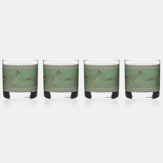 Vaso De Whiskey Roadrunner del Suroeste Sagebrush Green (Reverso)