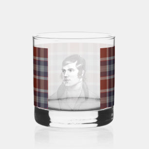 Vaso De Whiskey Robert Burns Tartan Whisky Glass