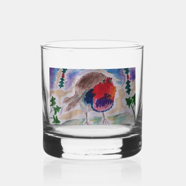 Vaso De Whiskey Robin navidades (Anverso)