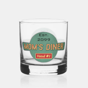 Vaso De Whiskey Rocas de dragón de mamá retro diner